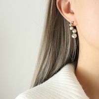 Simple Special-shaped Small Steel Ball Titanium Steel Earrings sku image 1