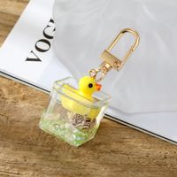 Casual Simple Style Animal Bear Duck Arylic Alloy Resin Bag Pendant Keychain sku image 2