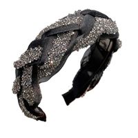 Ins Style Basic Twist Cloth Rhinestone Hair Band main image 4