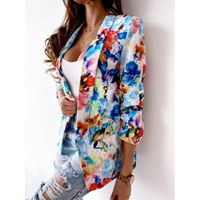 Women's Casual Printing Patchwork Single Breasted Blazer main image 5