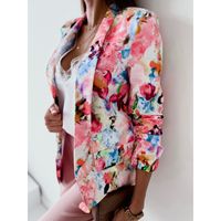 Women's Casual Printing Patchwork Single Breasted Blazer main image 6