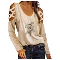 Women's T-shirt Long Sleeve Blouses Printing Streetwear Tie Dye Butterfly Skull main image 3