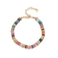 Classic Style Geometric Stainless Steel Natural Stone Beaded Unisex Necklace sku image 2