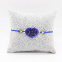 Cute Footprint Glass Beaded Women's Bracelets sku image 10