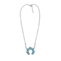 Casual Flower Alloy Plating Inlay Turquoise Women's Pendant Necklace main image 1