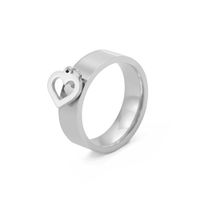 Simple Style Heart Shape Stainless Steel Plating Rings sku image 2