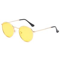 Retro Solid Color Tac Round Frame Full Frame Women's Sunglasses sku image 9