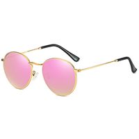 Retro Solid Color Tac Round Frame Full Frame Women's Sunglasses sku image 14