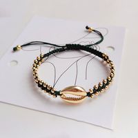 Streetwear Shell Metal Copper Beaded Knitting Plating Women's Bracelets main image 4