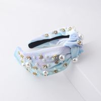 Baroque Style Jewelry Imitation Pearl Diamond Hair Band sku image 14