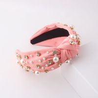 Baroque Style Jewelry Imitation Pearl Diamond Hair Band sku image 4