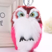 Cute Owl Plush Metal Women's Bag Pendant Keychain main image 6