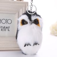 Cute Owl Plush Metal Women's Bag Pendant Keychain main image 5