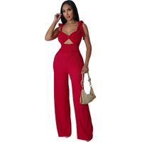 Women's Holiday Travel Streetwear Solid Color Full Length Jumpsuits main image 2