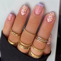 Cute Sweet Simple Style Flower Abs Nail Patches 1 Set main image 1