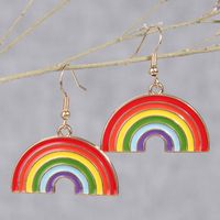 Sweet Rainbow Alloy Rope Women's Pendant Necklace sku image 2