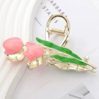 Pastoral Flower Alloy Plating Hair Claws sku image 2
