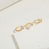 Elegant Luxurious Classic Style Moon Heart Shape Freshwater Pearl Copper 14k Gold Plated Zircon Rings In Bulk main image 8