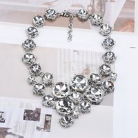 Exaggerated Round Alloy Inlay Glass Women's Necklace sku image 2