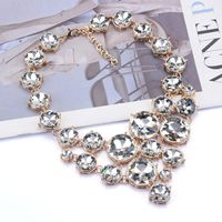 Exaggerated Round Alloy Inlay Glass Women's Necklace main image 1
