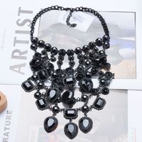 Exaggerated Geometric Alloy Inlay Artificial Crystal Women's Necklace main image 2