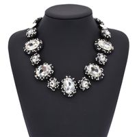 Luxurious Oval Alloy Inlay Artificial Crystal Women's Necklace main image 3