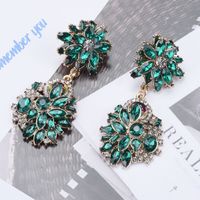 Exaggerated Geometric Artificial Crystal Rhinestones Alloy Wholesale Earrings Necklace main image 3