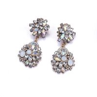 Elegant Glam Luxurious Geometric Alloy Plating Inlay Rhinestones Women's Earrings sku image 1