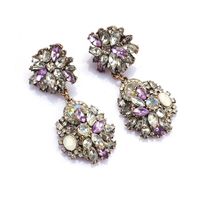 Elegant Glam Luxurious Geometric Alloy Plating Inlay Rhinestones Women's Earrings sku image 10