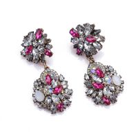 Elegant Glam Luxurious Geometric Alloy Plating Inlay Rhinestones Women's Earrings main image 1