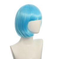 Femmes Style Simple Fête Rue Déguisements Fil Haute Température Bangs Cheveux Courts Et Droits Perruques sku image 23