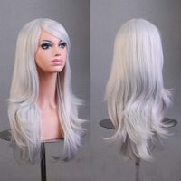 Women's Elegant Party Stage Cosplay High Temperature Wire Side Fringe Long Curly Hair Wigs sku image 7