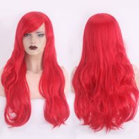 Women's Elegant Party Stage Cosplay High Temperature Wire Side Fringe Long Curly Hair Wigs sku image 2