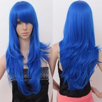 Women's Elegant Party Stage Cosplay High Temperature Wire Side Fringe Long Curly Hair Wigs sku image 4