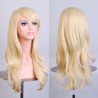 Women's Elegant Party Stage Cosplay High Temperature Wire Side Fringe Long Curly Hair Wigs main image 3