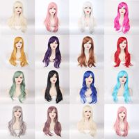 Women's Elegant Party Stage Cosplay High Temperature Wire Side Fringe Long Curly Hair Wigs main image 2