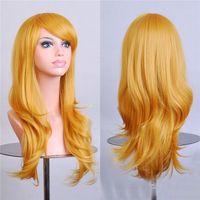 Women's Elegant Party Stage Cosplay High Temperature Wire Side Fringe Long Curly Hair Wigs sku image 8