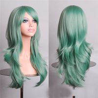 Women's Elegant Party Stage Cosplay High Temperature Wire Side Fringe Long Curly Hair Wigs sku image 11