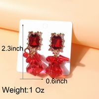 Vintage Style Roman Style Rectangle Alloy Three-dimensional Inlay Acrylic Women's Drop Earrings main image 3