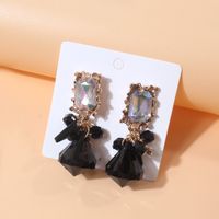 Vintage Style Roman Style Rectangle Alloy Three-dimensional Inlay Acrylic Women's Drop Earrings sku image 1