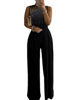 Women's Daily British Style Solid Color Full Length Diamond Jumpsuits main image 4