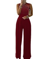 Women's Daily British Style Solid Color Full Length Diamond Jumpsuits main image 5