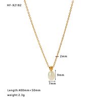 304 Stainless Steel 18K Gold Plated Streetwear Plating Heart Shape Butterfly Shell Pendant Necklace sku image 1