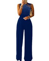 Women's Daily British Style Solid Color Full Length Diamond Jumpsuits main image 6