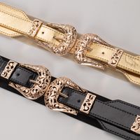 Elegant Solid Color Pu Leather Unisex Leather Belts main image 5