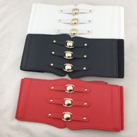 Vintage Style Solid Color Pu Leather Plastic Women's Leather Belts main image 4