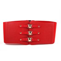 Vintage Style Solid Color Pu Leather Plastic Women's Leather Belts sku image 1