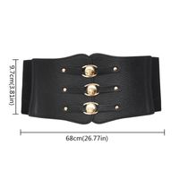 Vintage Style Solid Color Pu Leather Plastic Women's Leather Belts main image 3