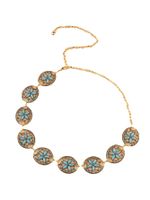 Wholesale Jewelry Retro Ethnic Style Geometric Metal Turquoise Waist Chain main image 3