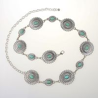 Wholesale Jewelry Ethnic Style Geometric Metal Turquoise Waist Chain main image 1